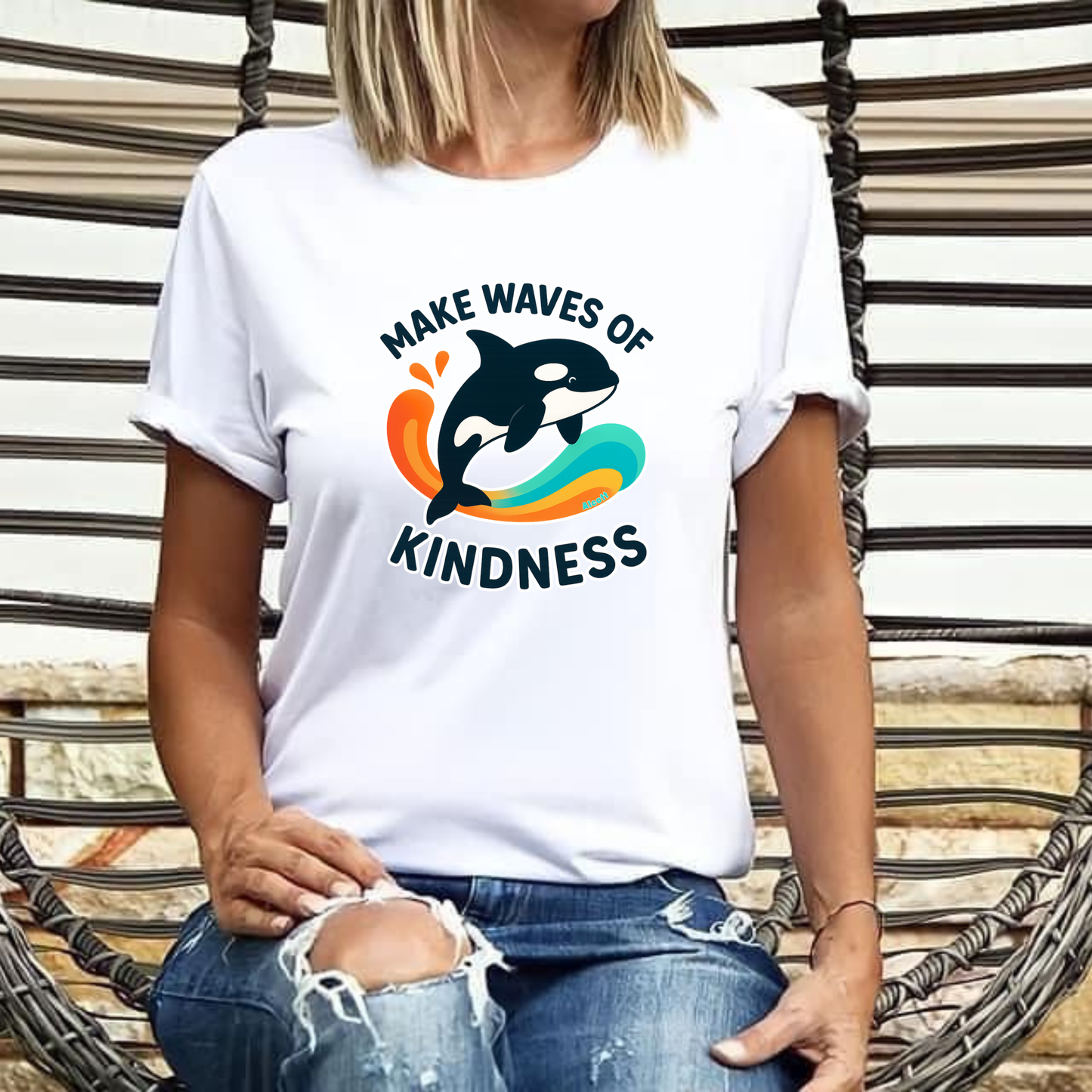Make Waves of Kindness | Anti-Bullying Month Short Sleeve Shirt