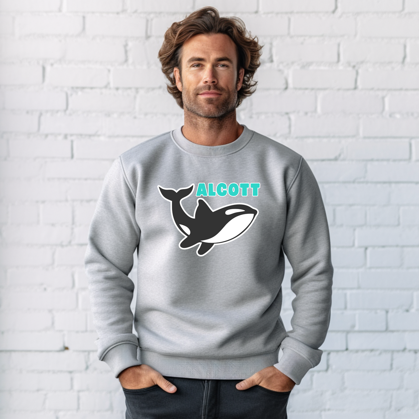 Orca Mascot Crewneck Sweatshirt