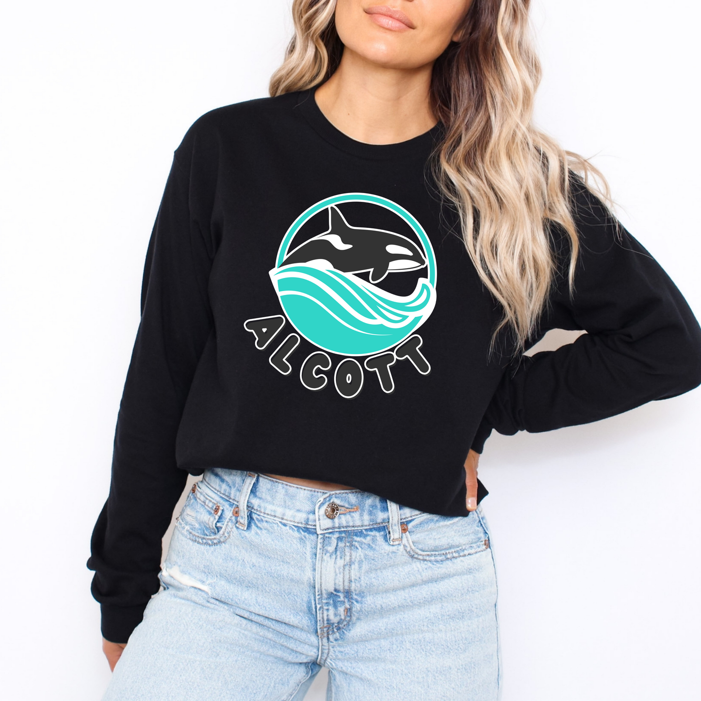 Orca Waves Long Sleeve Shirt