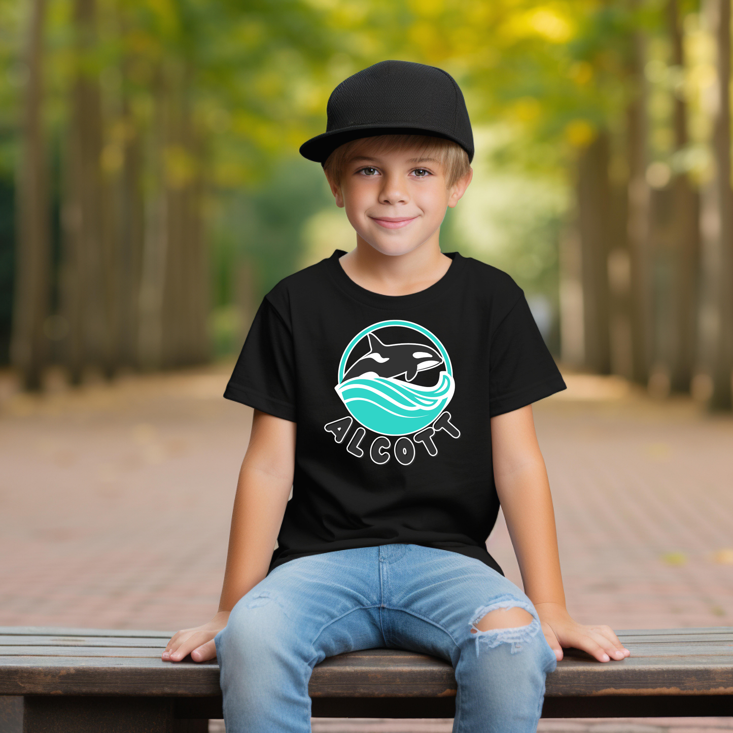 Orca Waves Short Sleeve Shirt