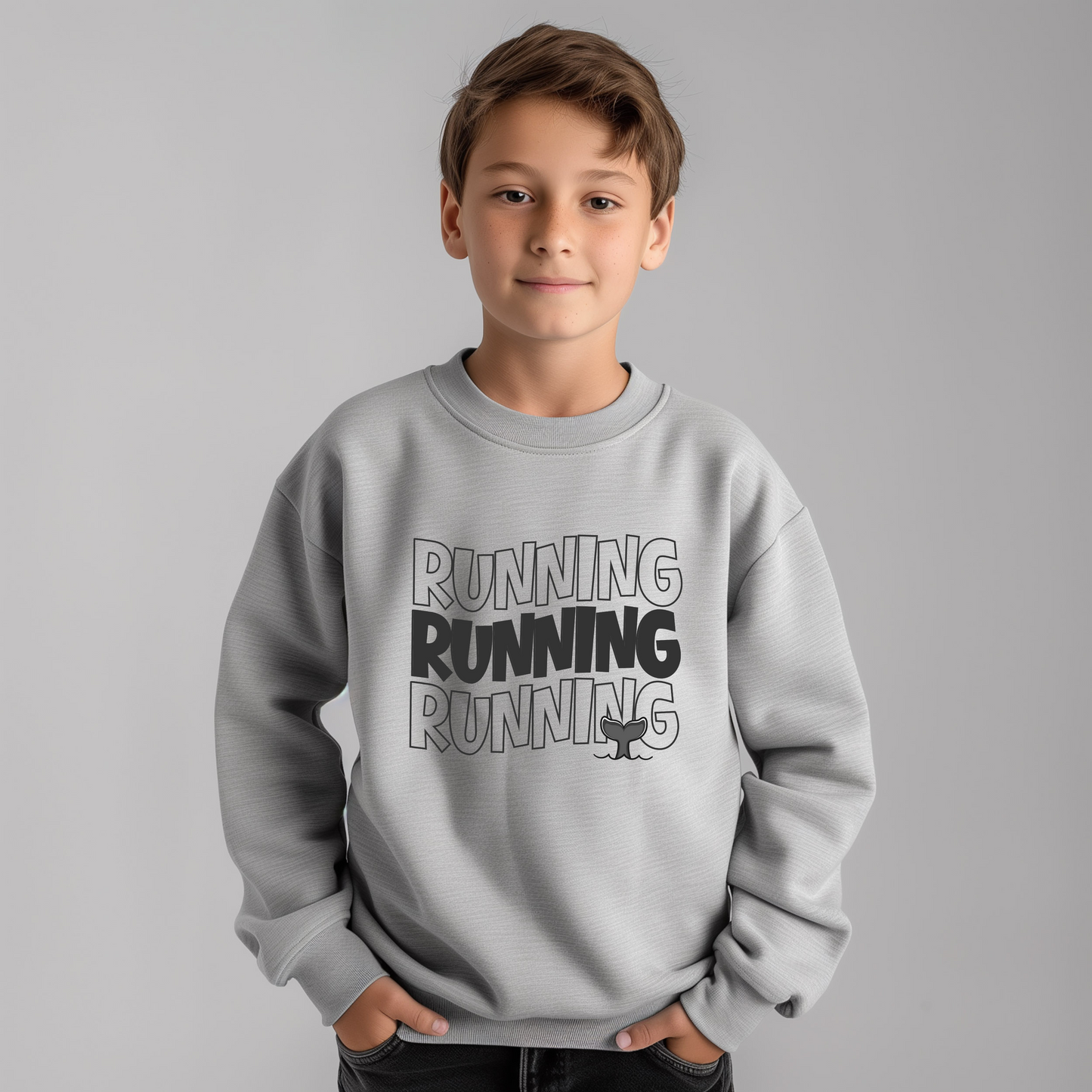 Running Running Running Crewneck Sweatshirt