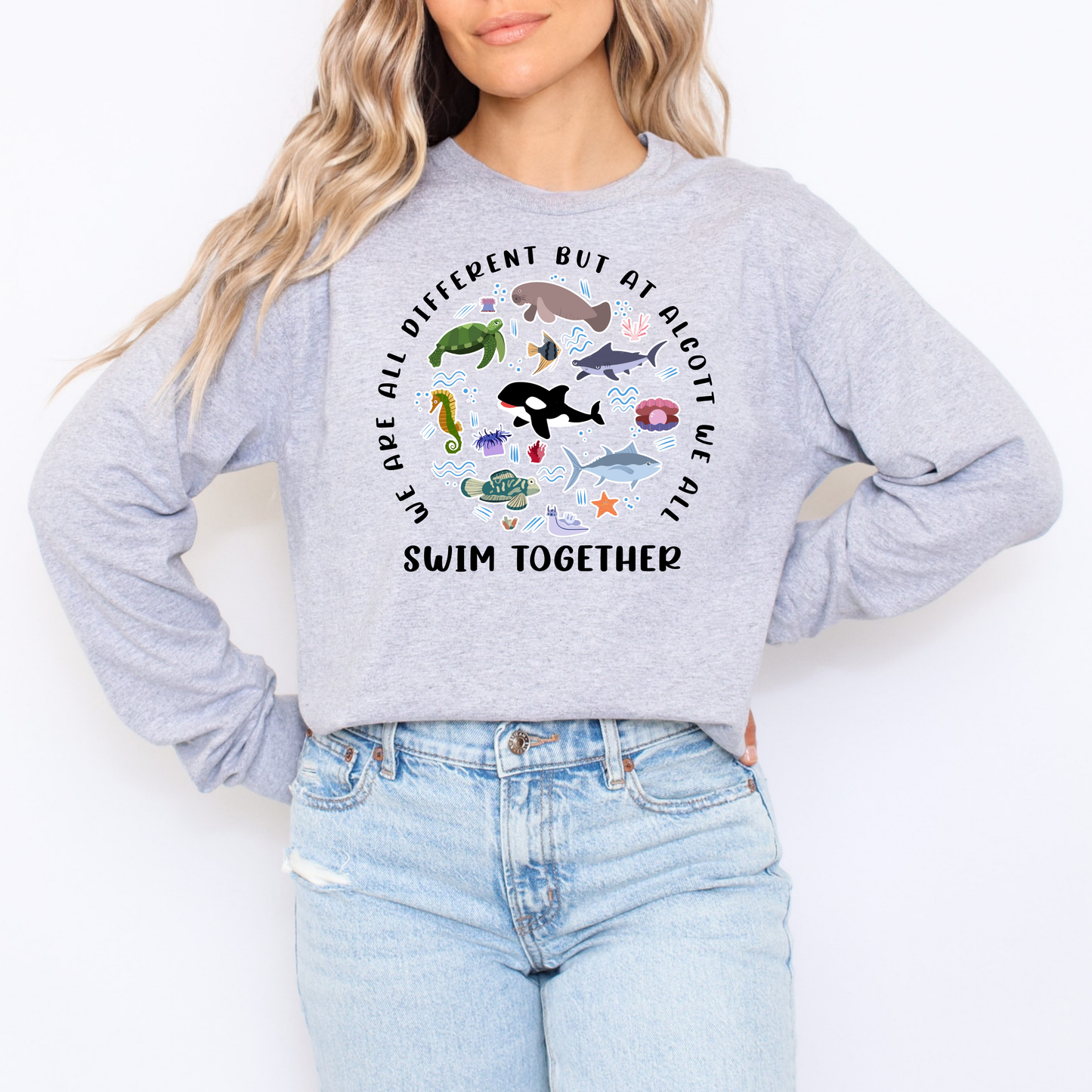 We All Swim Together Long Sleeve Shirt