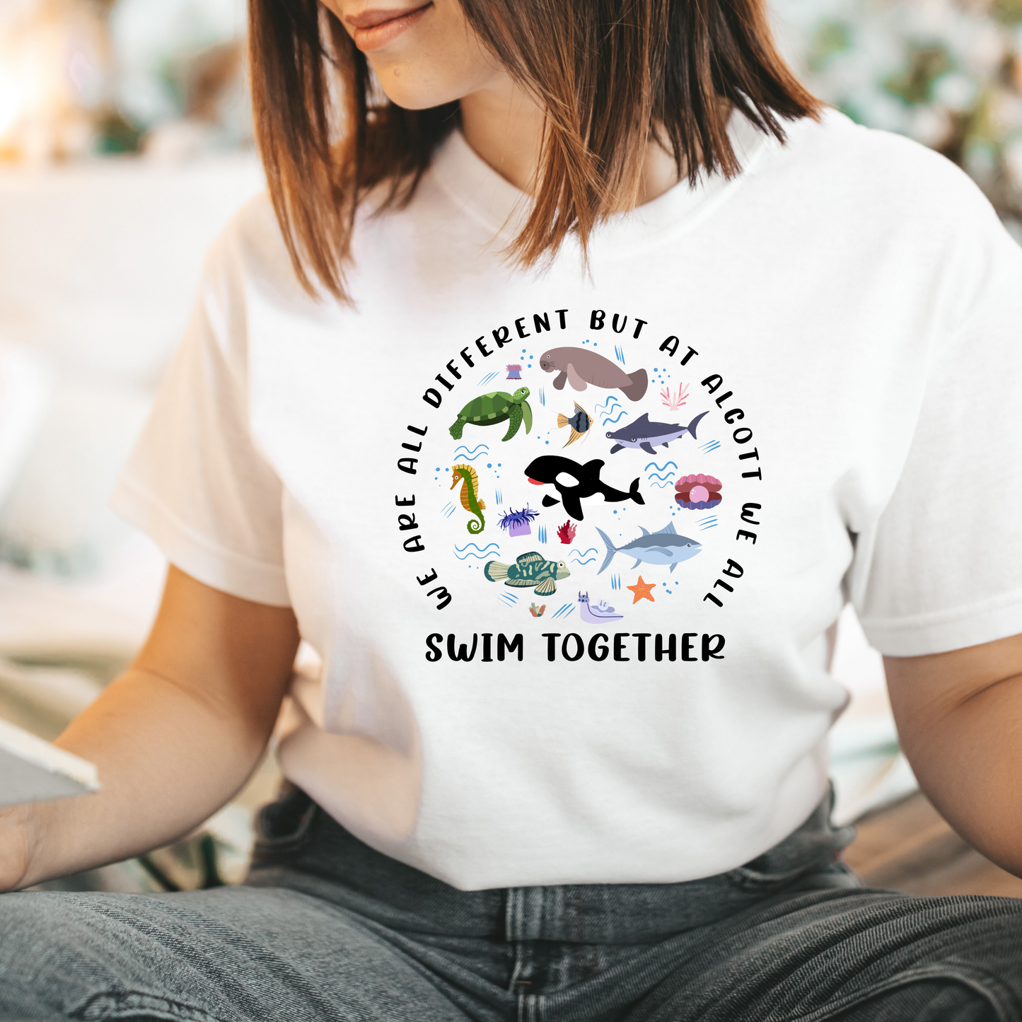 We All Swim Together Short Sleeve Shirt