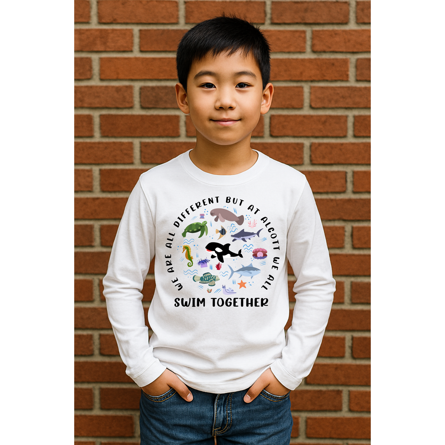 We All Swim Together Long Sleeve Shirt