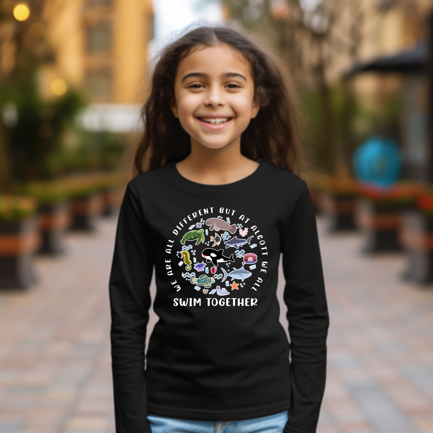 We All Swim Together Long Sleeve Shirt