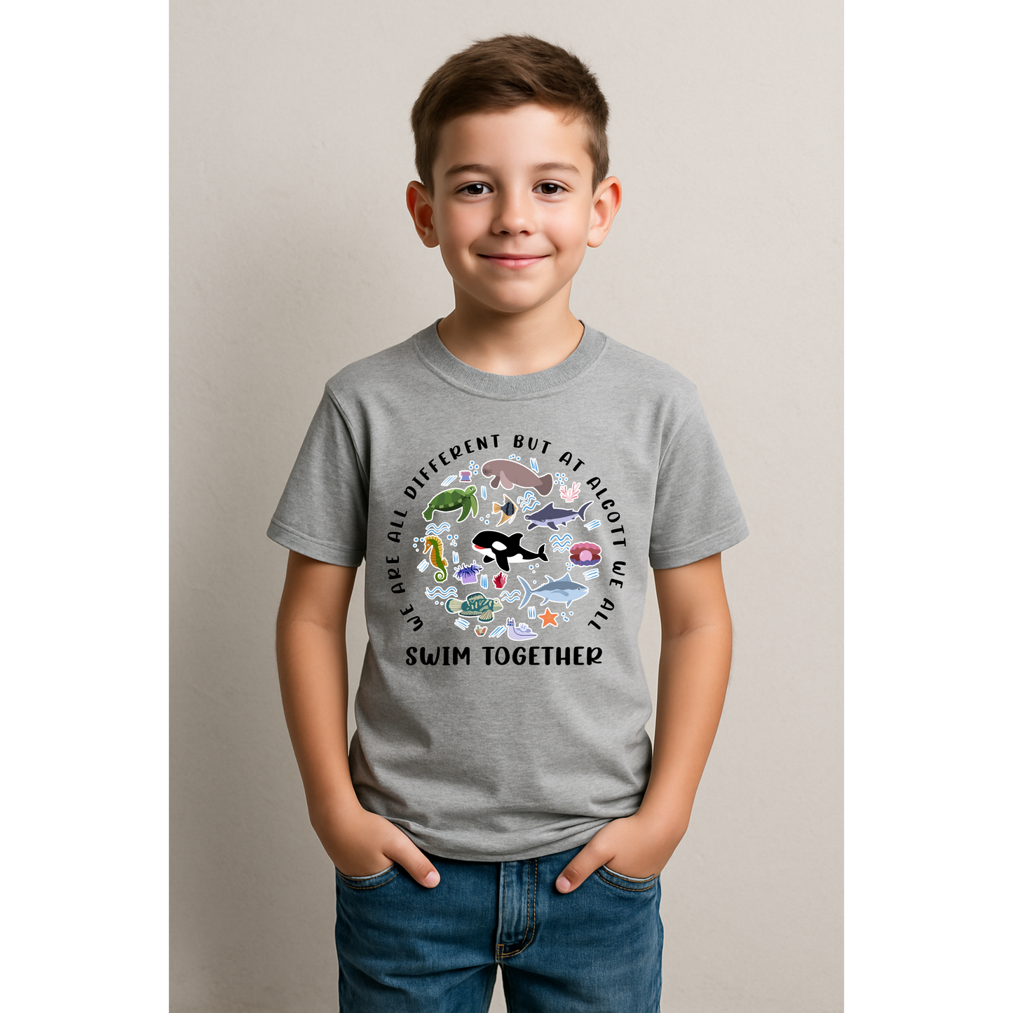 We All Swim Together Short Sleeve Shirt