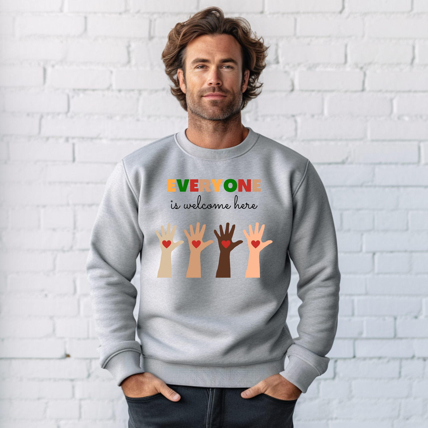 Everyone Is Welcome Here Crewneck Sweatshirt