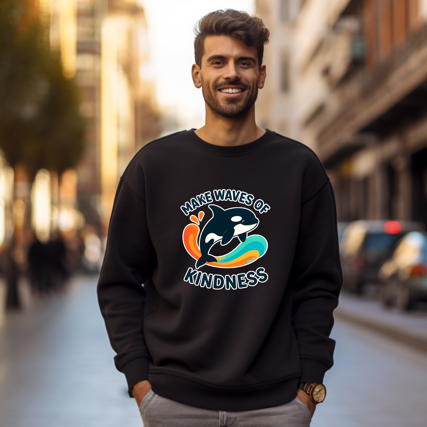 Make Waves of Kindness | Anti-Bullying Month Crewneck Sweatshirt
