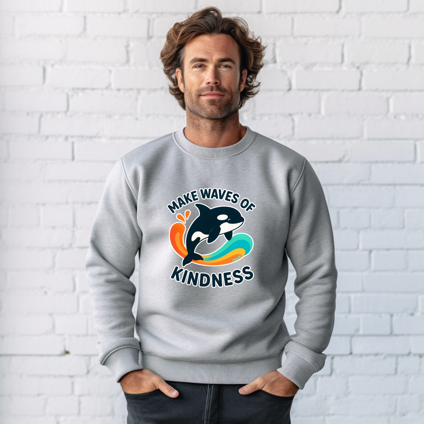Make Waves of Kindness | Anti-Bullying Month Crewneck Sweatshirt