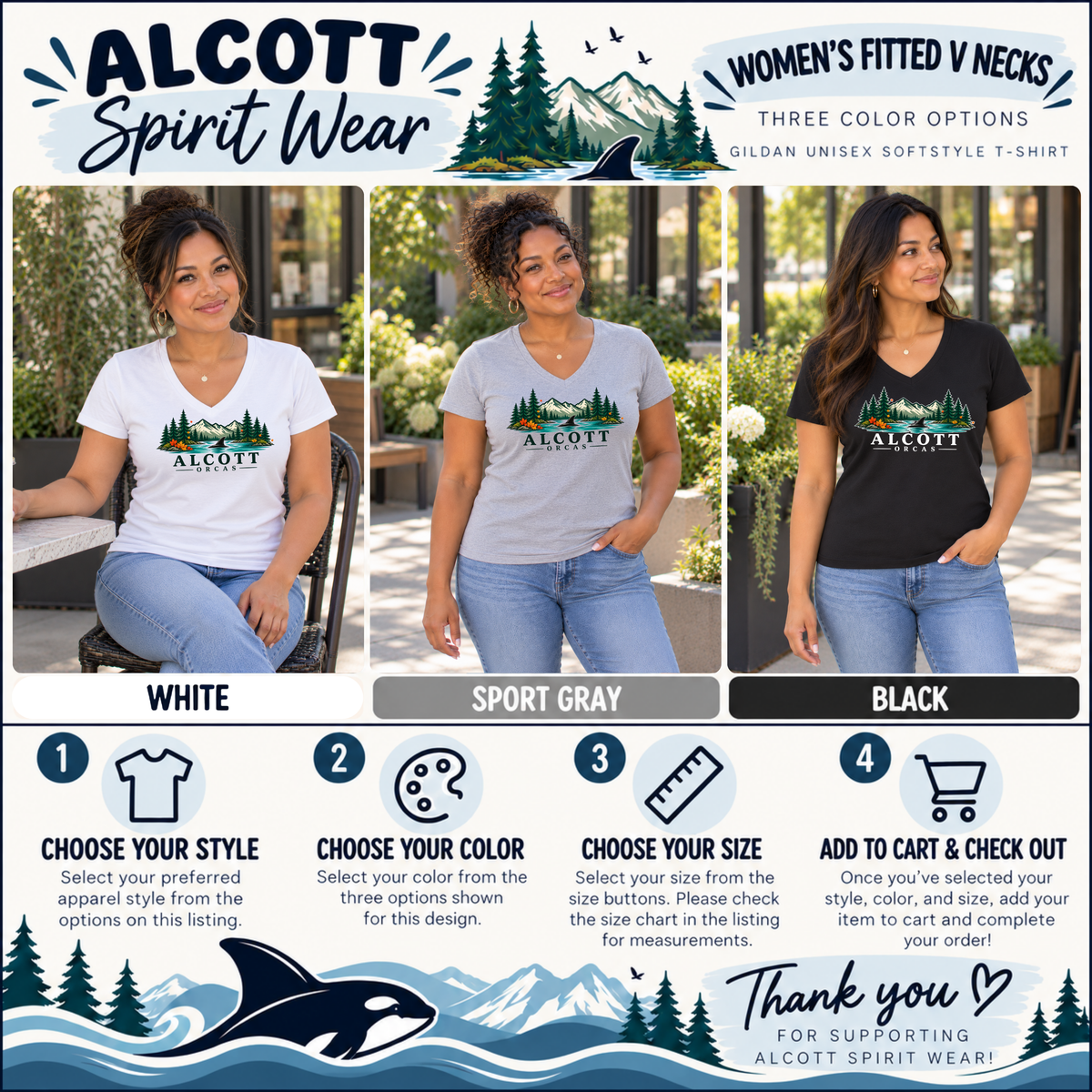 November Evergreen Orcas | Alcott Staff