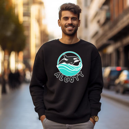 Orca Waves Crewneck Sweatshirt