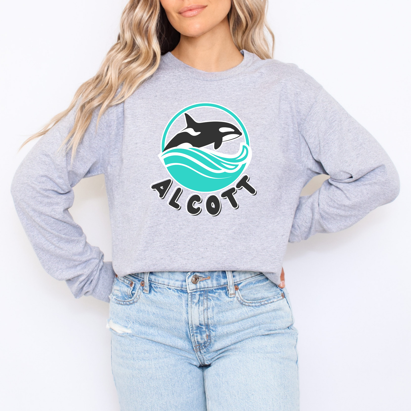 Orca Waves Long Sleeve Shirt