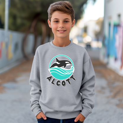 Orca Waves Crewneck Sweatshirt