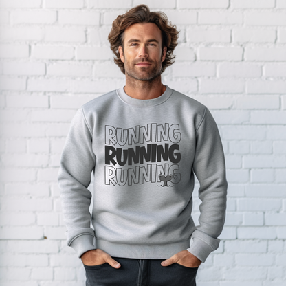 Running Running Running Crewneck Sweatshirt