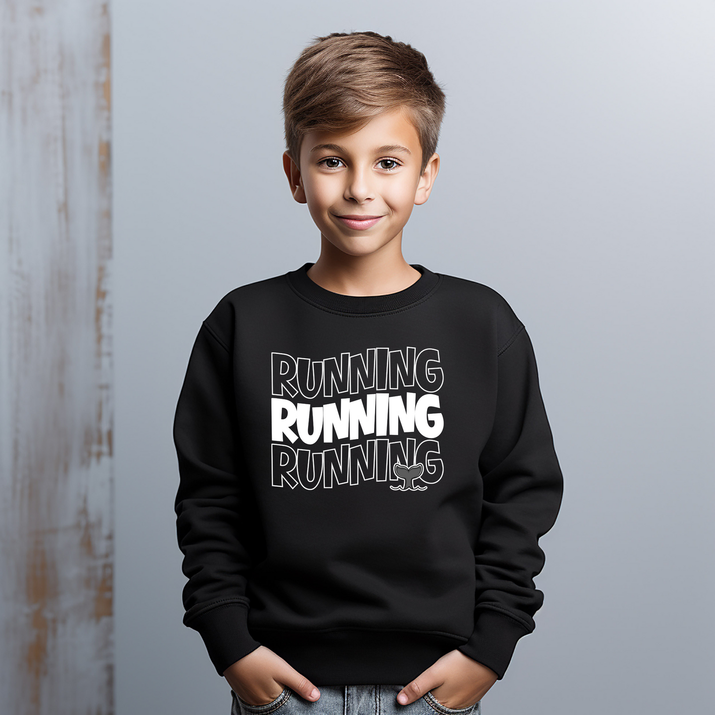 Running Running Running Crewneck Sweatshirt