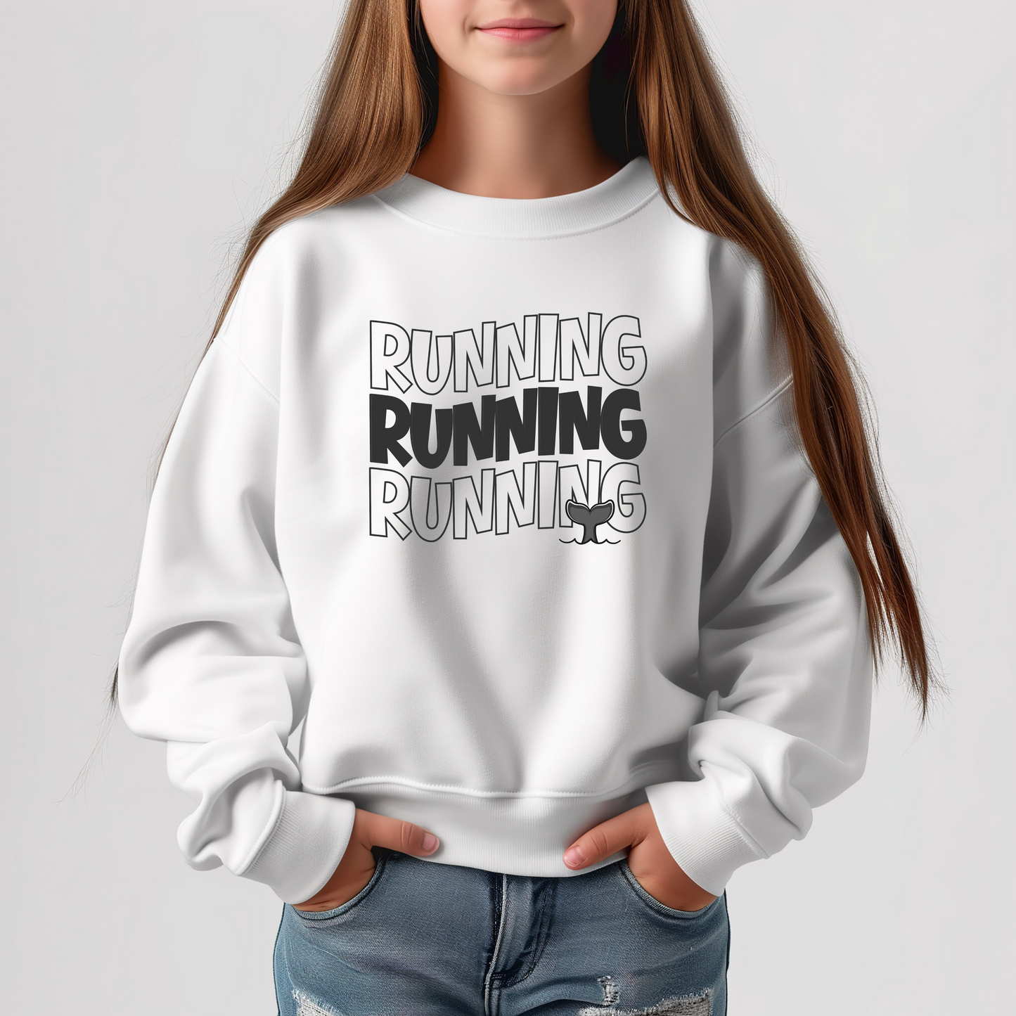 Running Running Running Crewneck Sweatshirt
