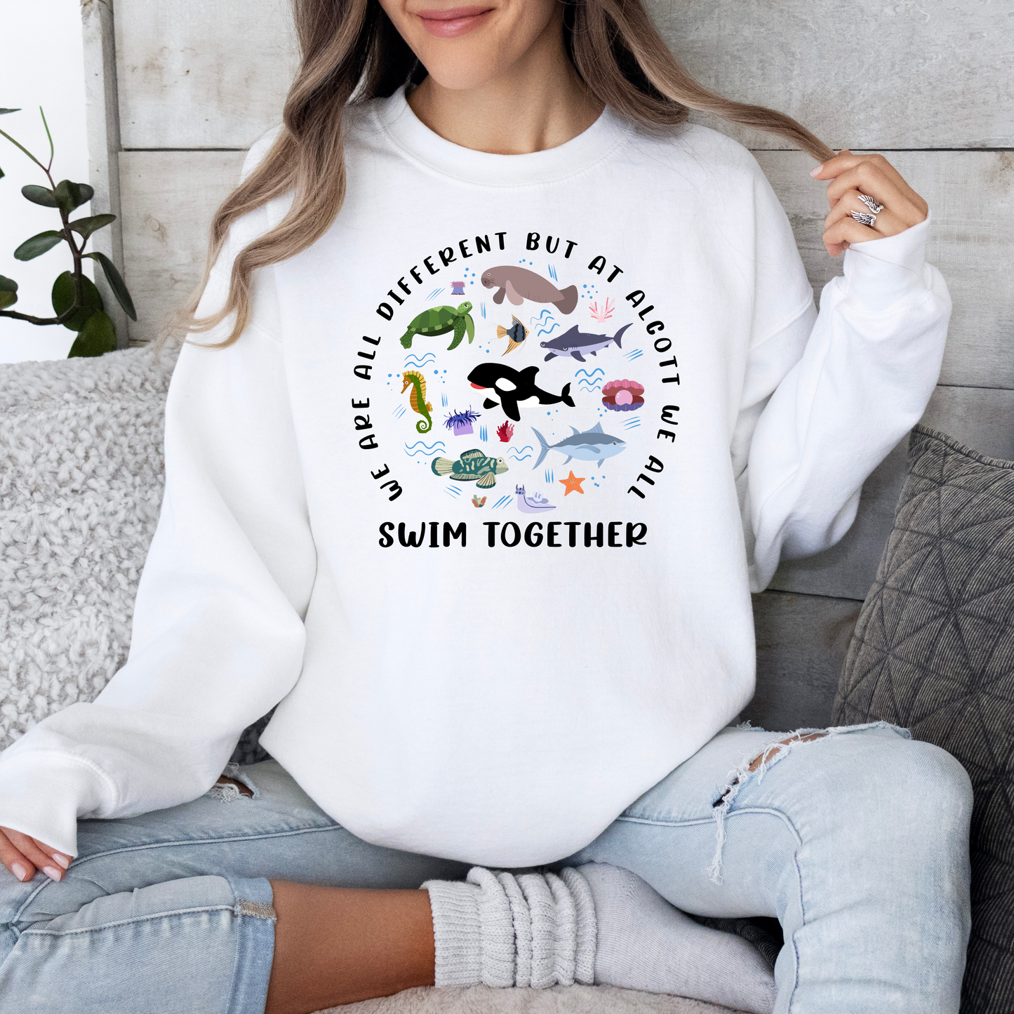 We All Swim Together Crewneck Sweatshirt