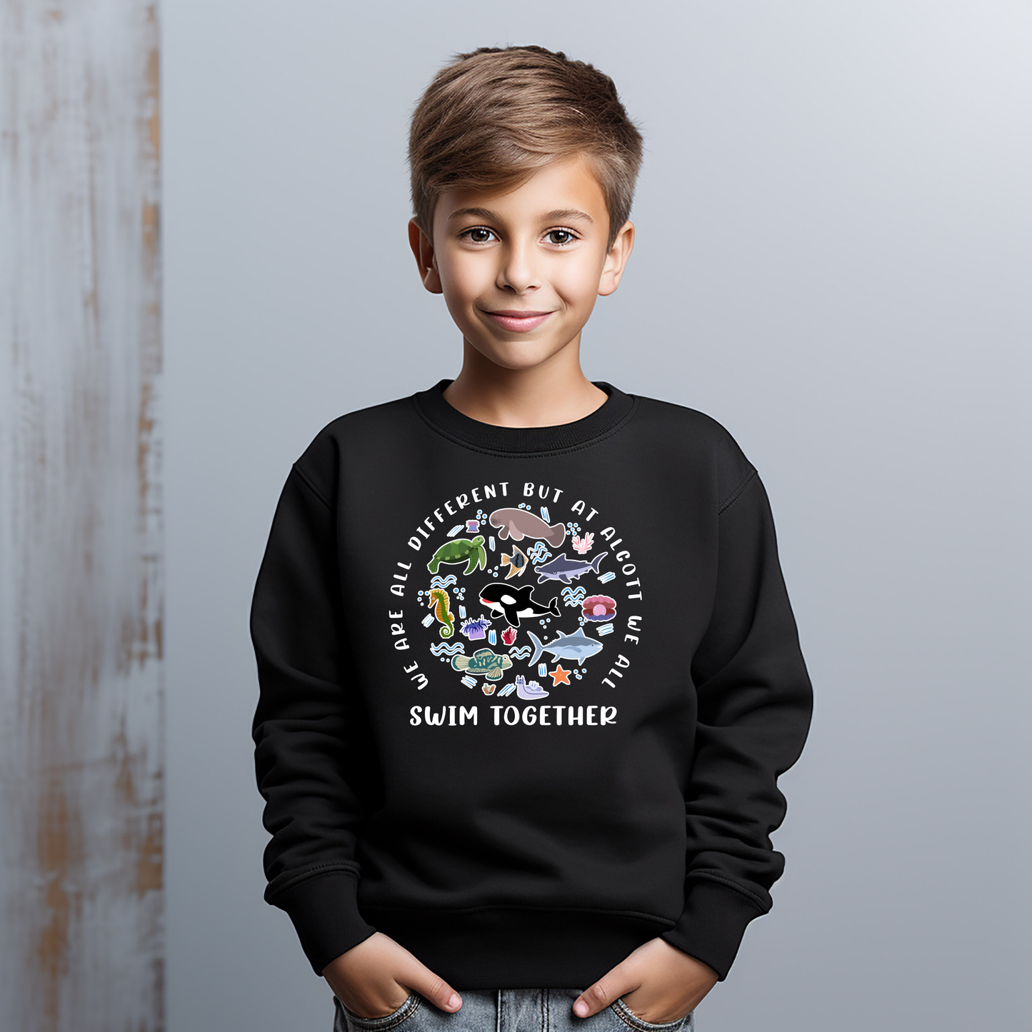We All Swim Together Crewneck Sweatshirt