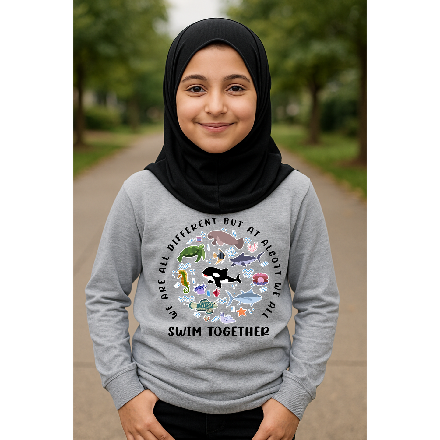 We All Swim Together Long Sleeve Shirt